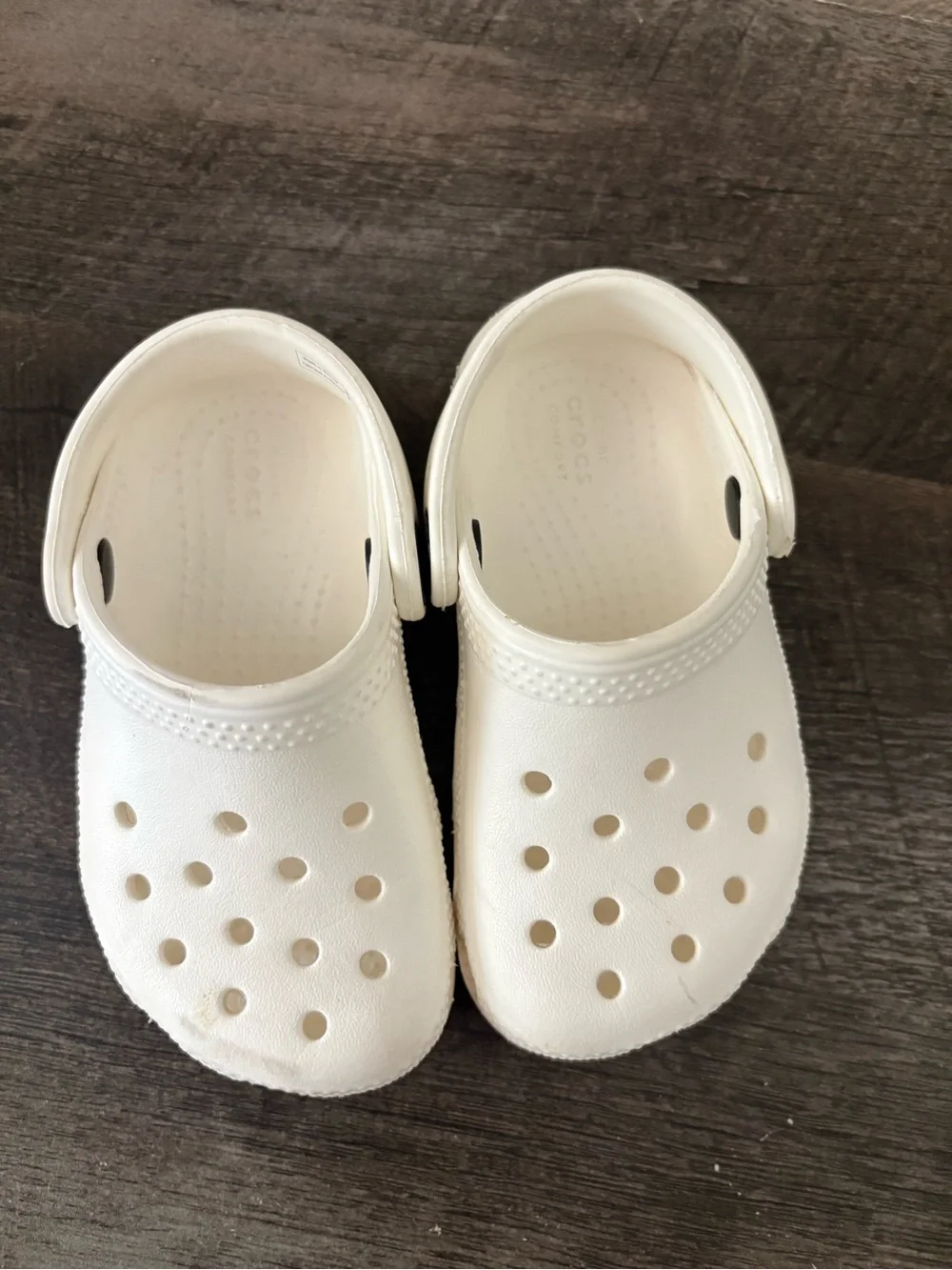 CROCS Kids White Classic Clog Sandals